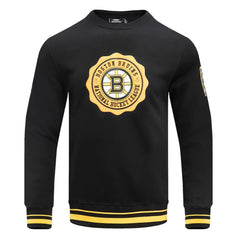 Boston Bruins Pro Standard Crest Emblem Pullover Sweatshirt - Black Sweatshirts