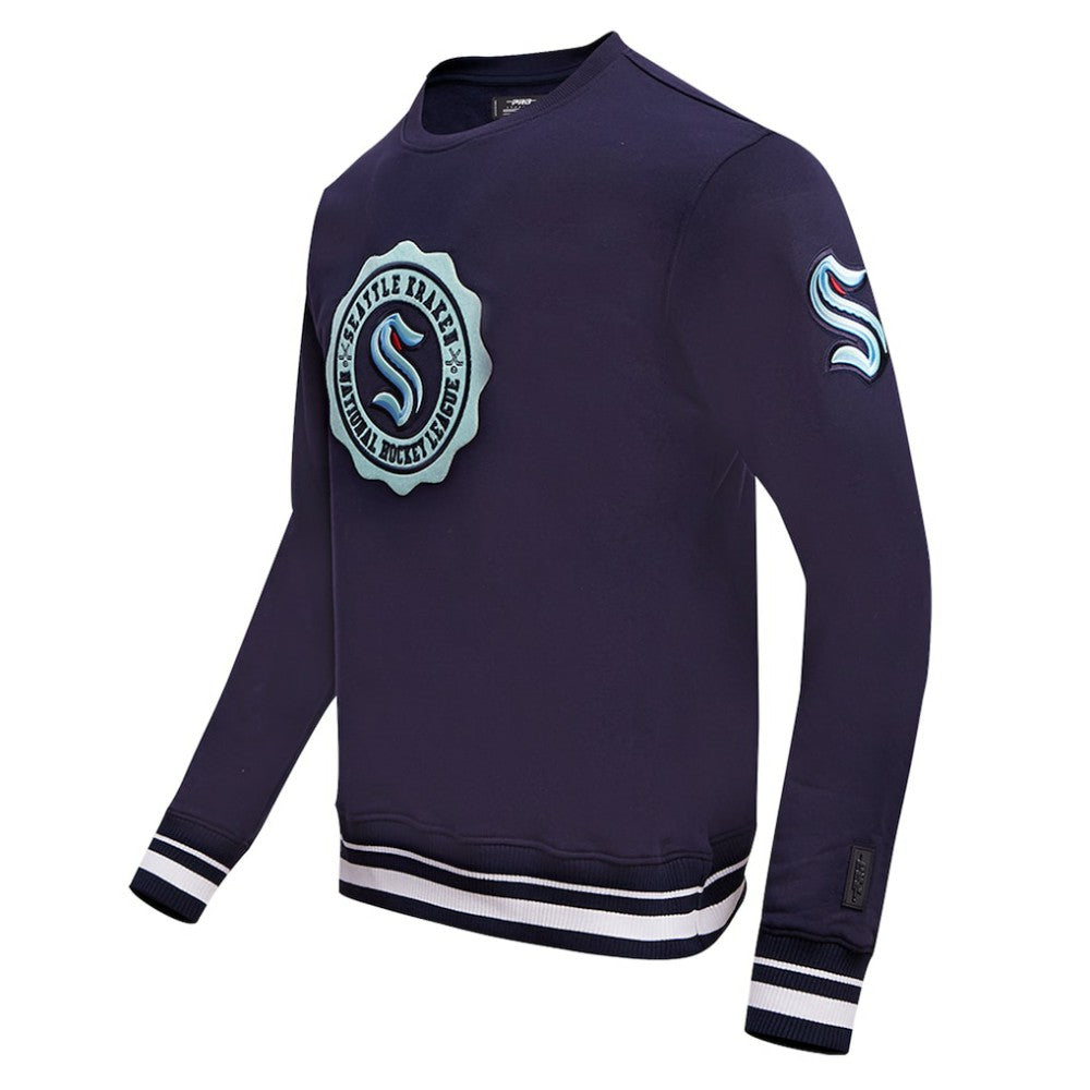 Seattle Kraken Pro Standard Crest Emblem Pullover Sweatshirt - Deep Sea Blue Sweatshirts