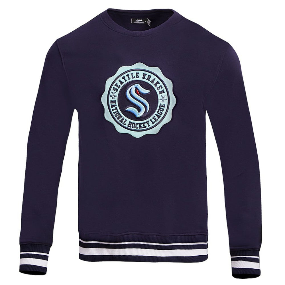 Seattle Kraken Pro Standard Crest Emblem Pullover Sweatshirt - Deep Sea Blue Sweatshirts