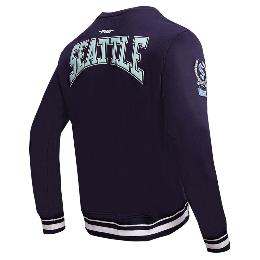 Seattle Kraken Pro Standard Crest Emblem Pullover Sweatshirt - Deep Sea Blue Sweatshirts