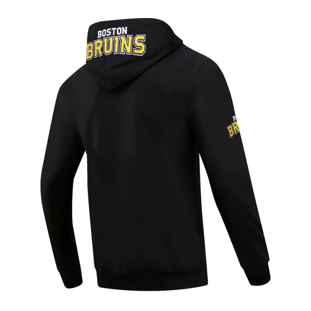 Boston Bruins Pro Standard Classic Chenille Full-Zip Hoodie Jacket - Black Hoodies