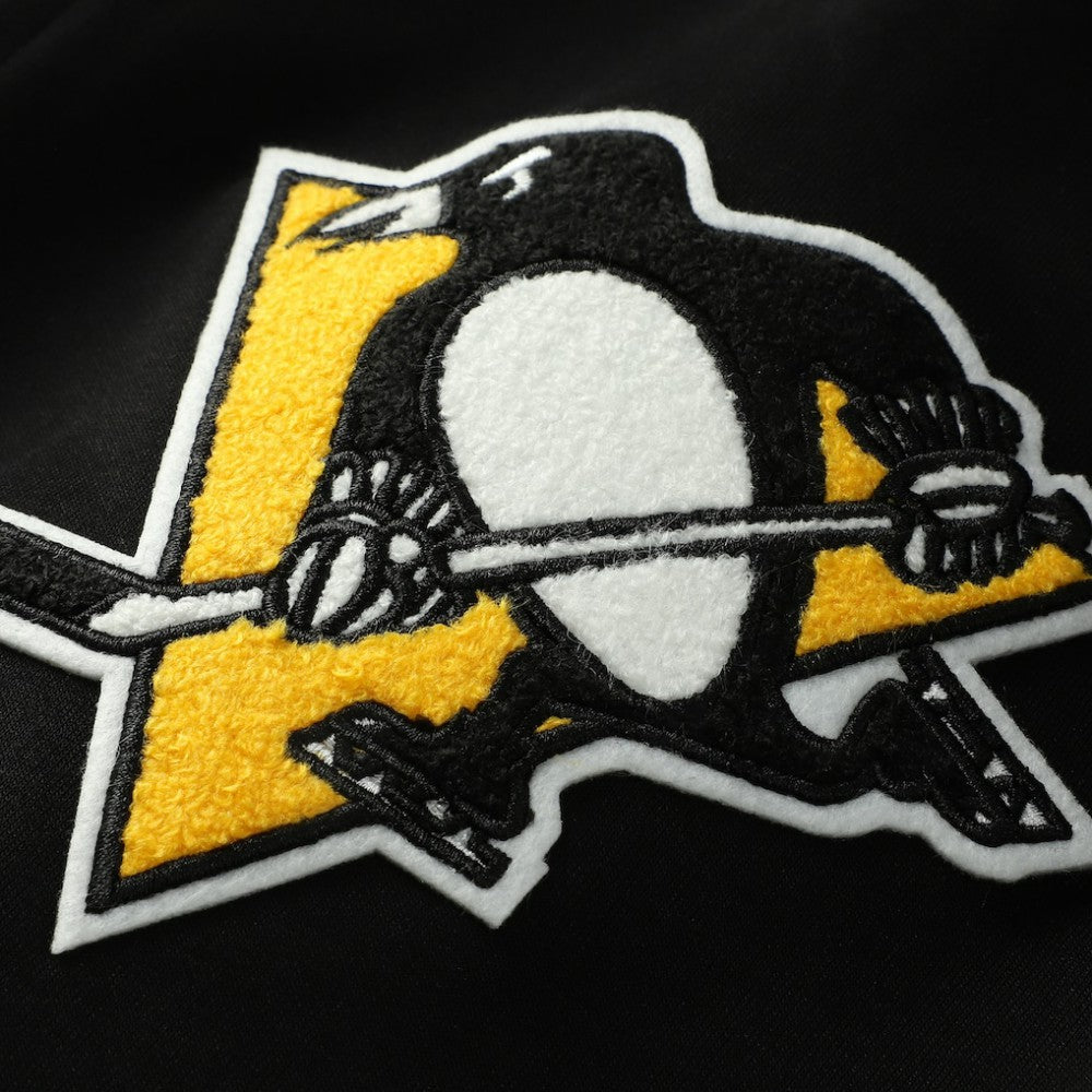 Pittsburgh Penguins Pro Standard Classic Chenille Full-Zip Hoodie Jacket - Black Hoodies