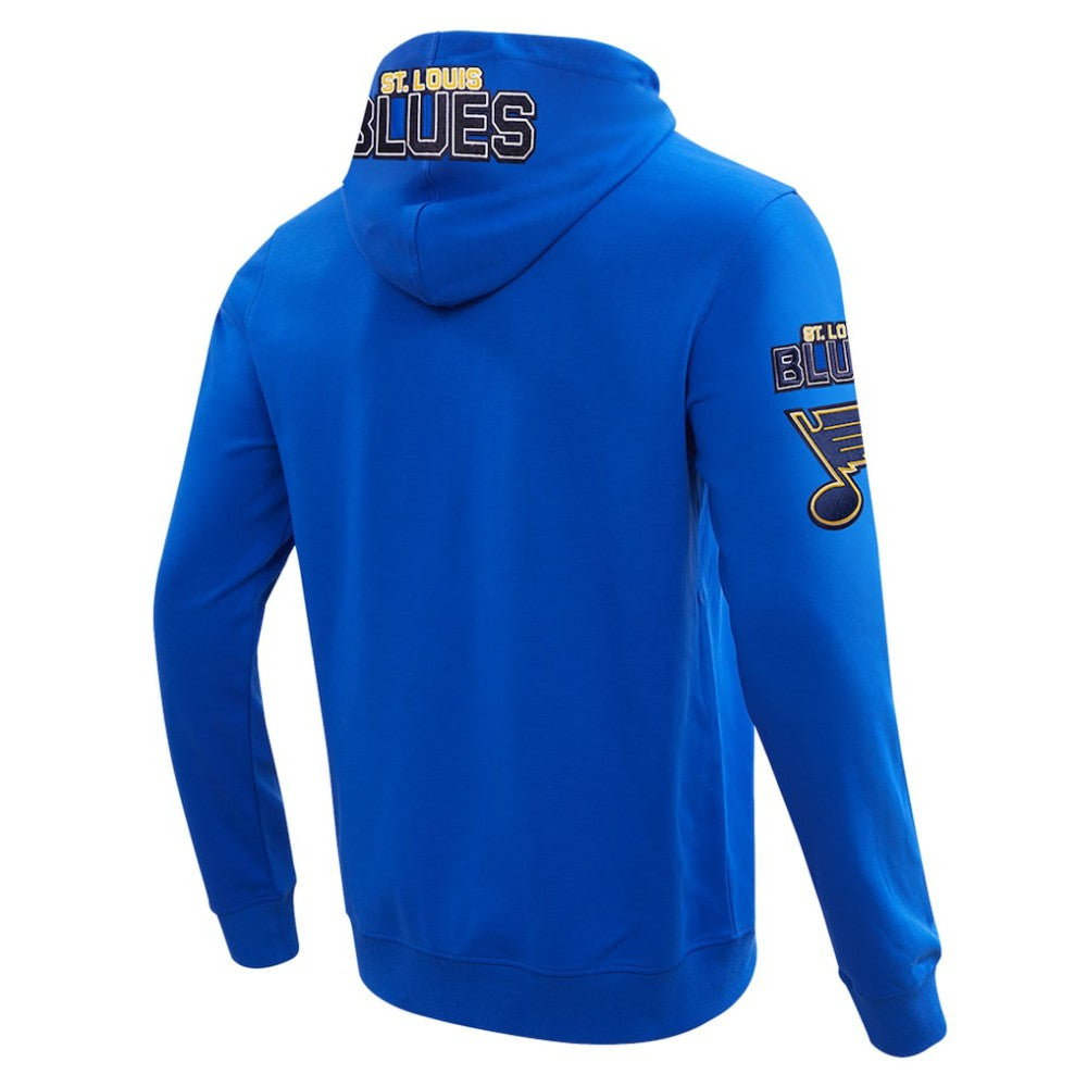 St. Louis Blues Pro Standard Classic Chenille Full-Zip Hoodie Jacket - Blue Hoodies