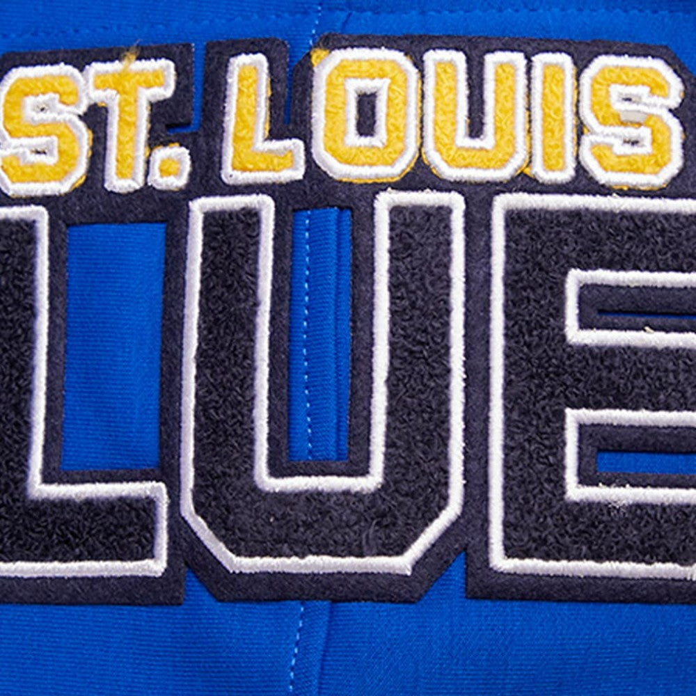 St. Louis Blues Pro Standard Classic Chenille Full-Zip Hoodie Jacket - Blue Hoodies