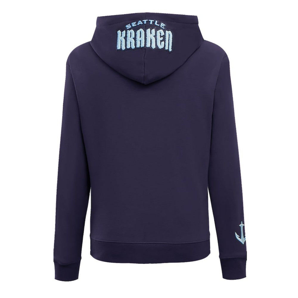 Seattle Kraken Pro Standard Women's Classic Chenille Pullover Hoodie - Navy Hoodies