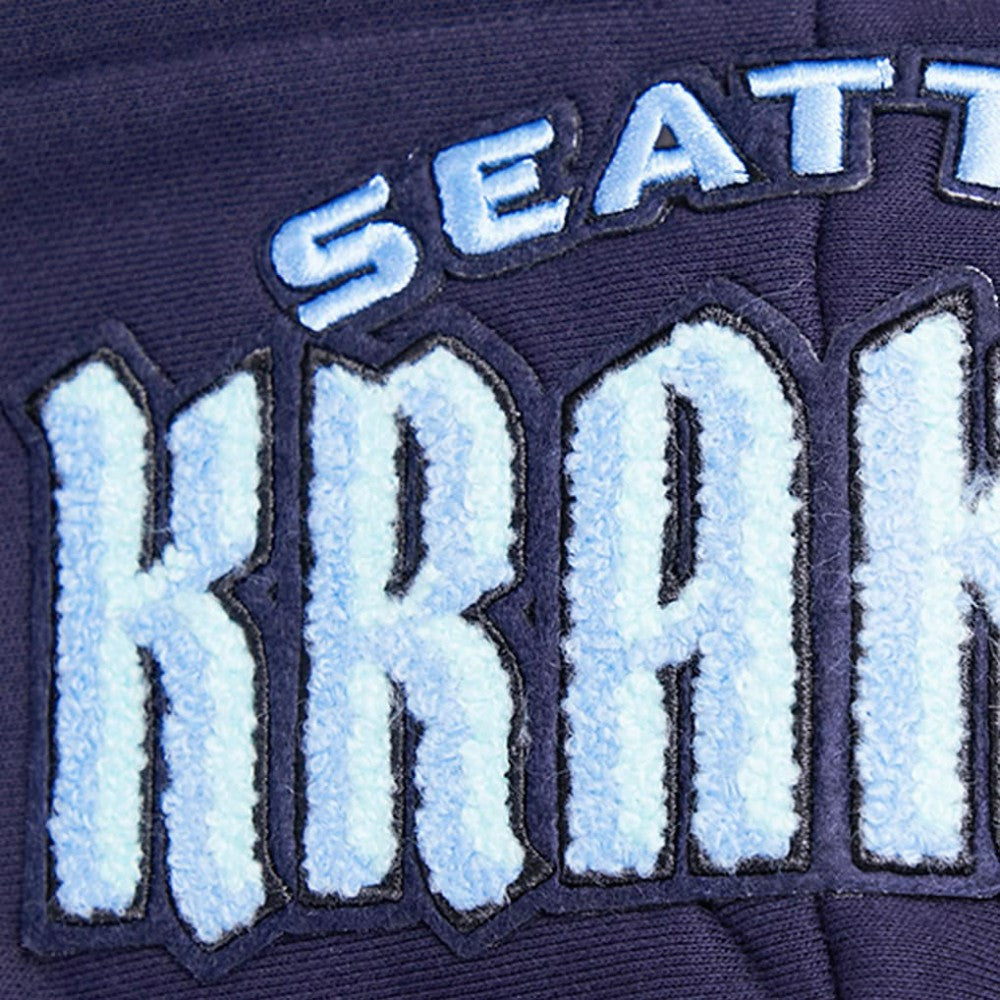Seattle Kraken Pro Standard Women's Classic Chenille Pullover Hoodie - Navy Hoodies