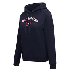 Washington Capitals Pro Standard Women's Classic Chenille Pullover Hoodie - Navy Hoodies
