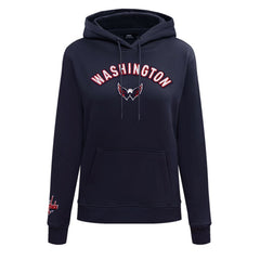 Washington Capitals Pro Standard Women's Classic Chenille Pullover Hoodie - Navy Hoodies