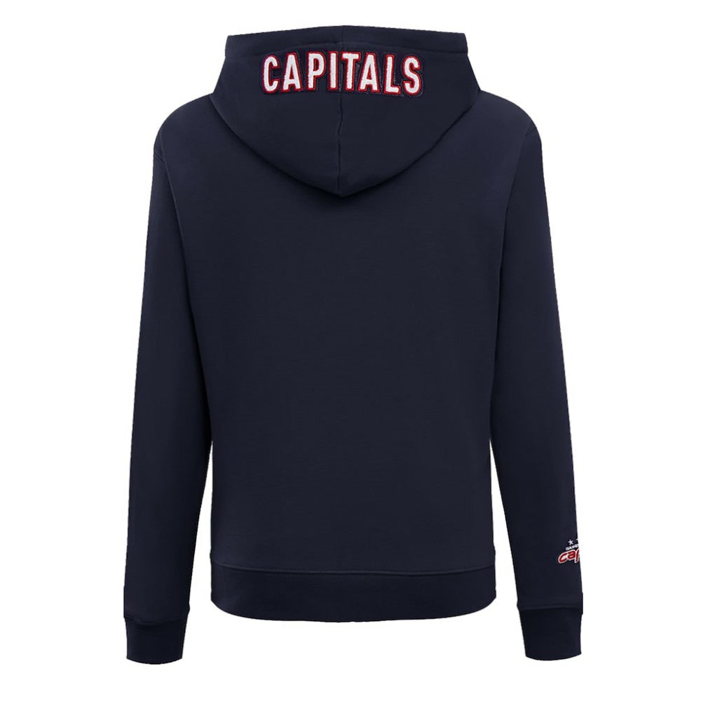 Washington Capitals Pro Standard Women's Classic Chenille Pullover Hoodie - Navy Hoodies