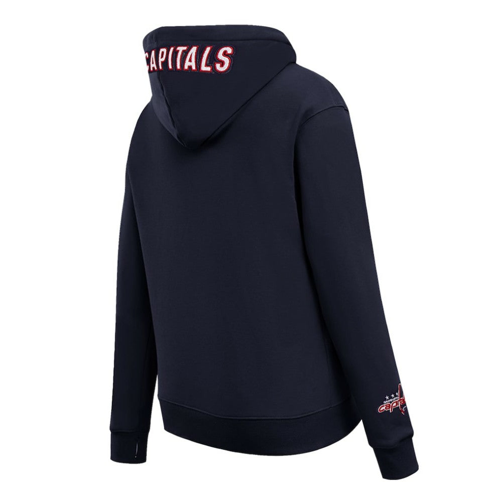 Washington Capitals Pro Standard Women's Classic Chenille Pullover Hoodie - Navy Hoodies