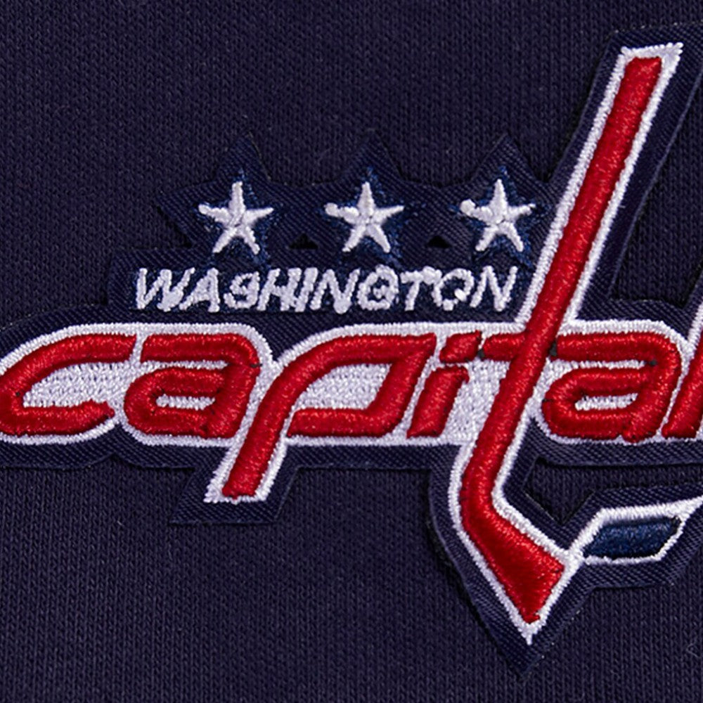 Washington Capitals Pro Standard Women's Classic Chenille Pullover Hoodie - Navy Hoodies