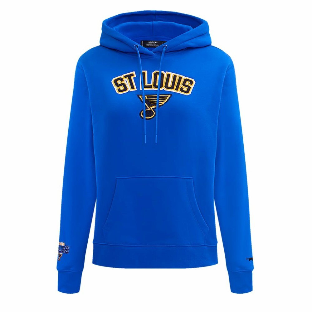 St. Louis Blues Pro Standard Women's Classic Chenille Pullover Hoodie - Blue Hoodies