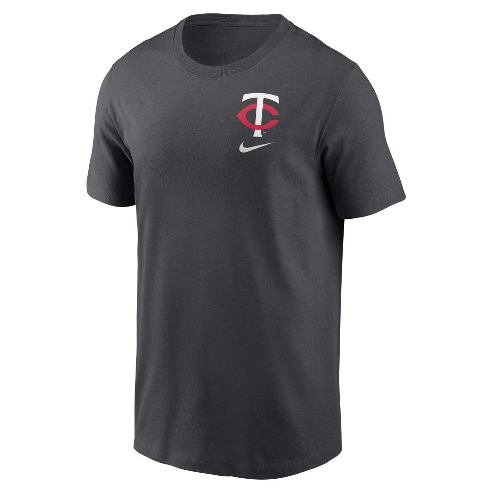 Minnesota Twins Logo Sketch Bar T-Shirt Charcoal