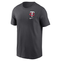 Minnesota Twins Logo Sketch Bar T-Shirt Charcoal