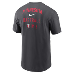 Minnesota Twins Logo Sketch Bar T-Shirt Charcoal