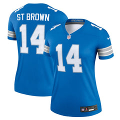 Amon-Ra St. Brown Detroit Lions Women's Legend Player Performance Top - Blue sale