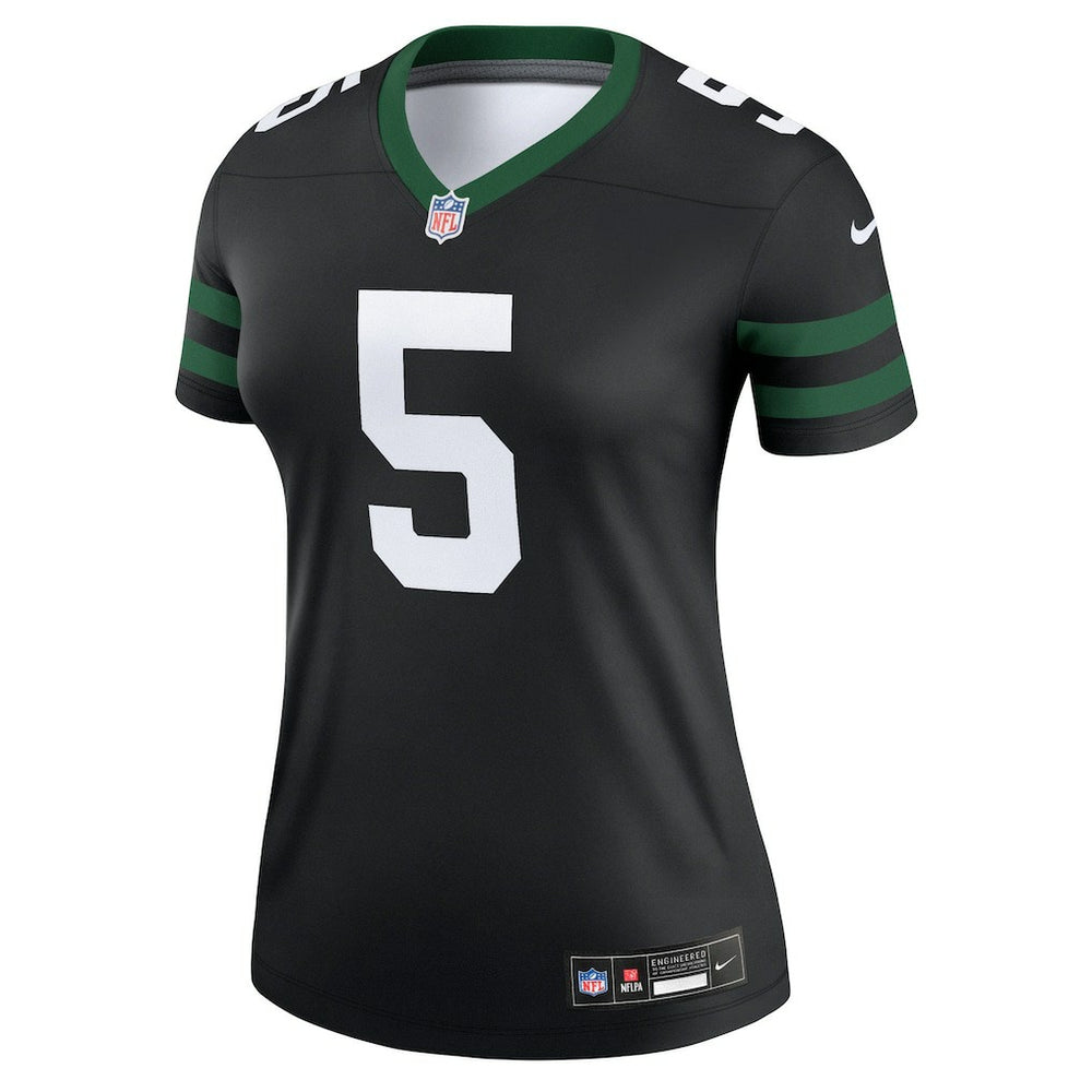 Garrett Wilson New York Jets Women's Alternate Legend Player Performance Top - Legacy Black on sale