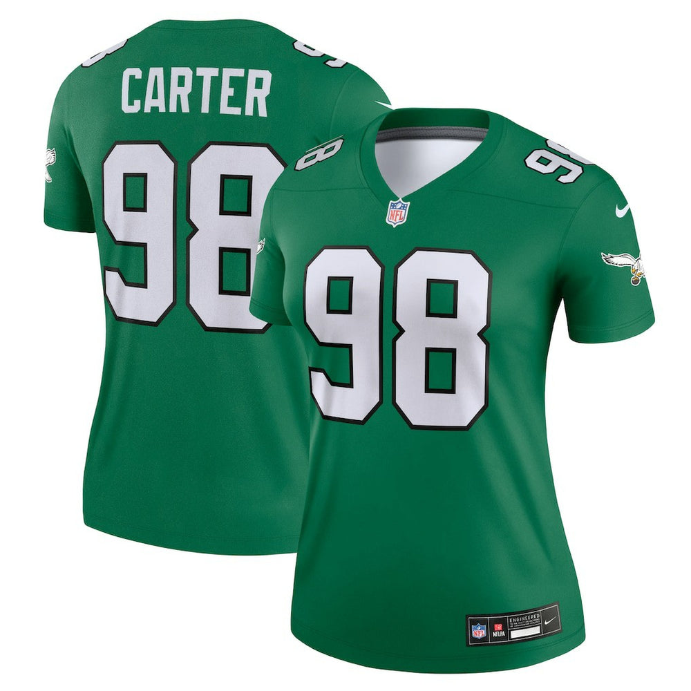 Jalen Carter Philadelphia Eagles Women's Alternate Legend Player Performance Top - Kelly Green outlet