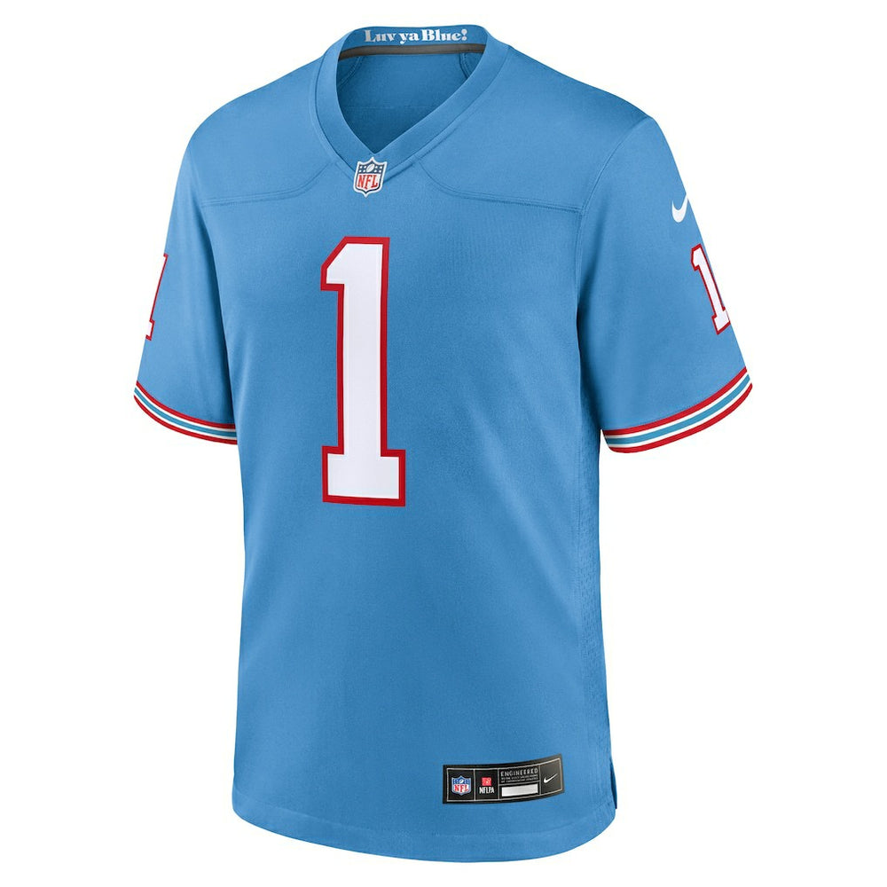 Warren Moon Tennessee Titans Retired Player Alternate Game Jersey - Light Blue outlet