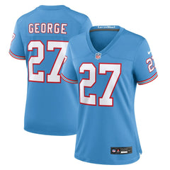 Eddie George Tennessee Titans Women's Oilers Throwback Retired Player Game Jersey - Light Blue for sale