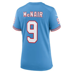 Steve McNair Tennessee Titans Women's Oilers Throwback Retired Player Game Jersey - Light Blue sale