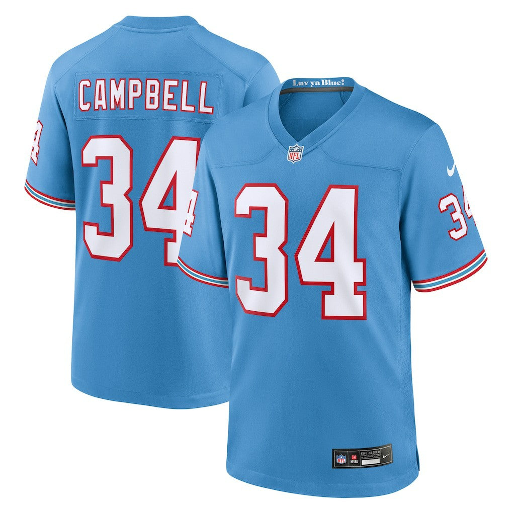 Earl Campbell Tennessee Titans Retired Player Alternate Game Jersey - Light Blue outlet