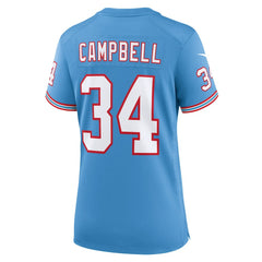 Earl Campbell Tennessee Titans Women's Oilers Throwback Retired Player Game Jersey - Light Blue online