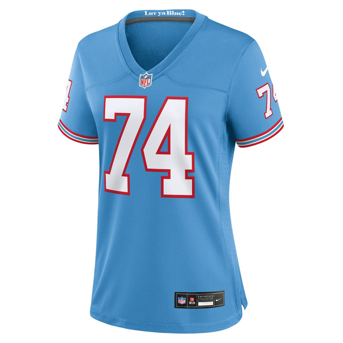 Bruce Matthews Tennessee Titans Women's Oilers Throwback Retired Player Game Jersey - Light Blue discount