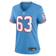Mike Munchak Tennessee Titans Women's Oilers Throwback Retired Player Game Jersey - Light Blue sale