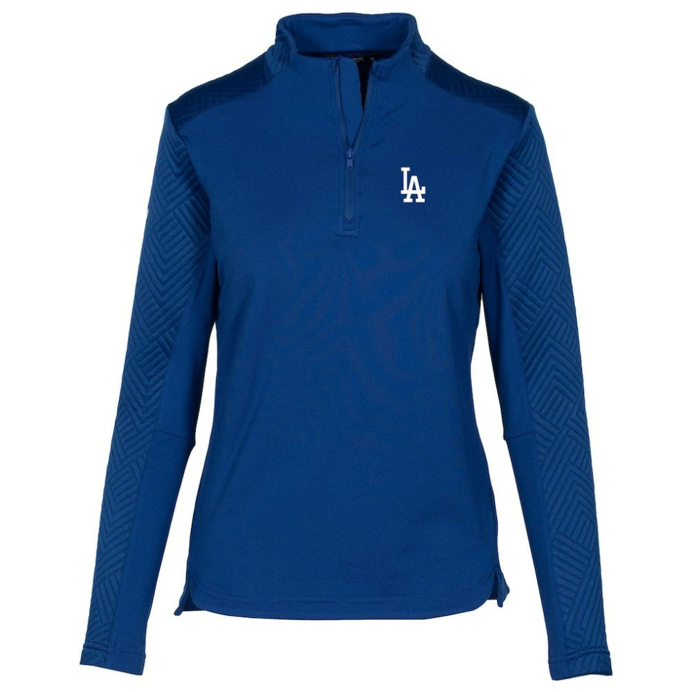 Los Angeles Dodgers Levelwear Women's Daybreak Insignia 2.0 Quarter-Zip Pullover Top Royal