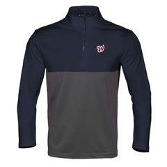 Washington Nationals Levelwear Pursue Insignia 2.0 Quarter-Zip Pullover Top Navy/Charcoal