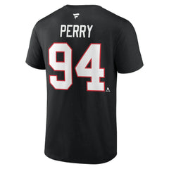 Corey Perry Chicago Blackhawks Fanatics Authentic Stack Name & Number T-Shirt - Black T-shirts