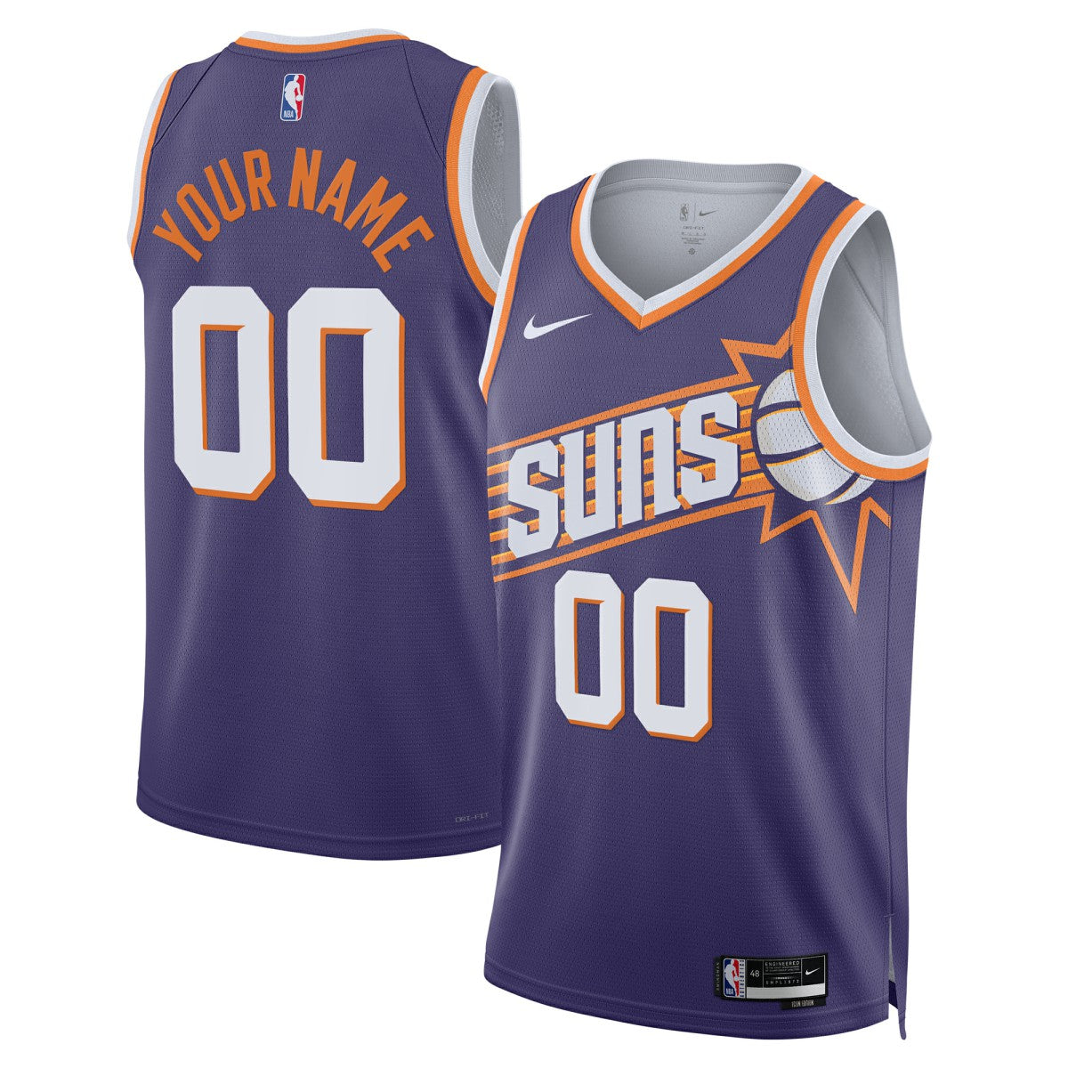 Phoenix Suns Unisex Swingman Custom Jersey - Purple - Icon Edition shop