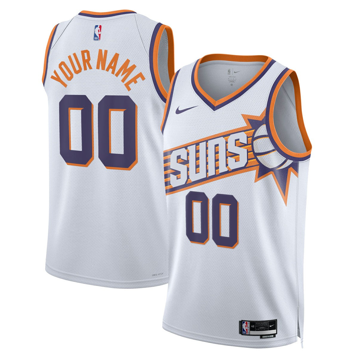 Phoenix Suns Unisex Swingman Custom Jersey - White - Association Edition sale