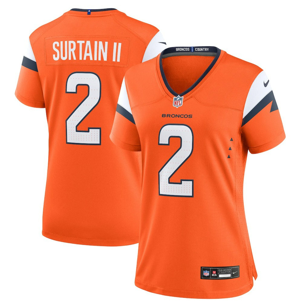 Patrick Surtain II Denver Broncos Women's Mile High Collection Game Jersey - Orange online