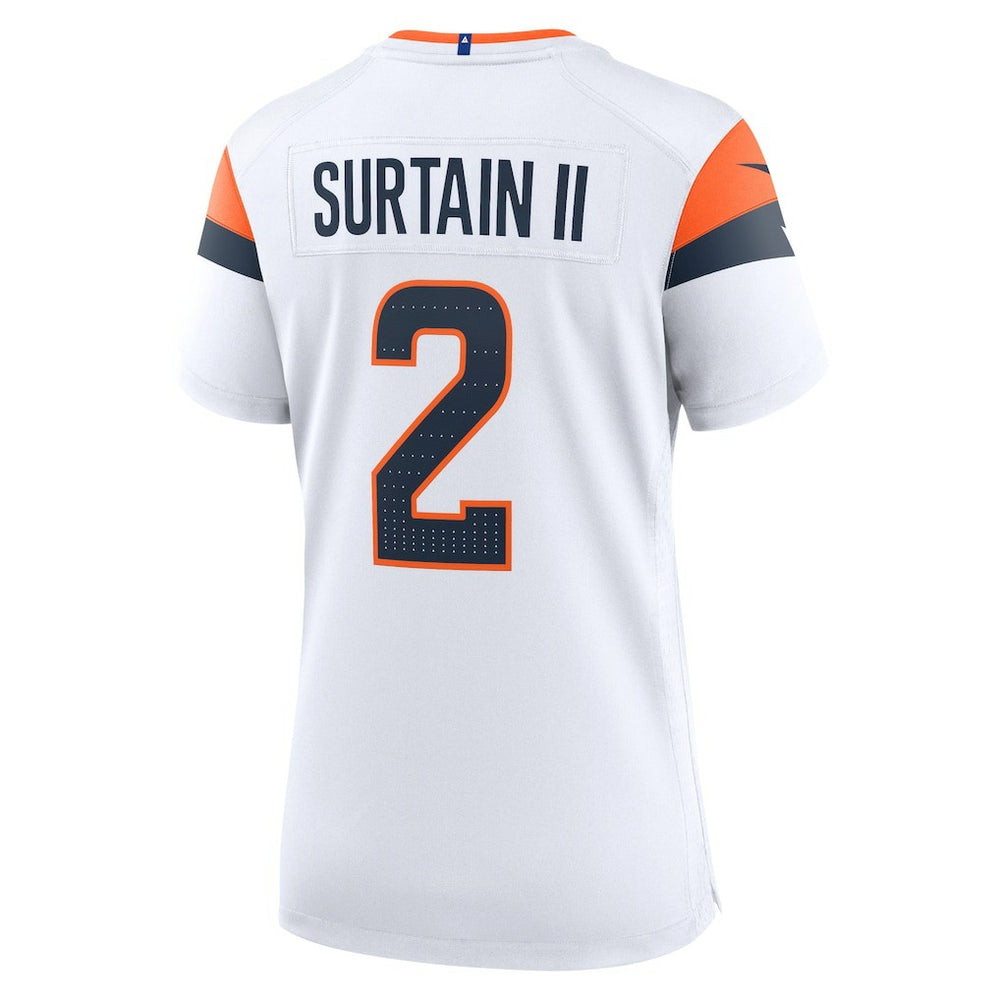 Patrick Surtain II Denver Broncos Women's Mile High Collection Game Jersey - White sale