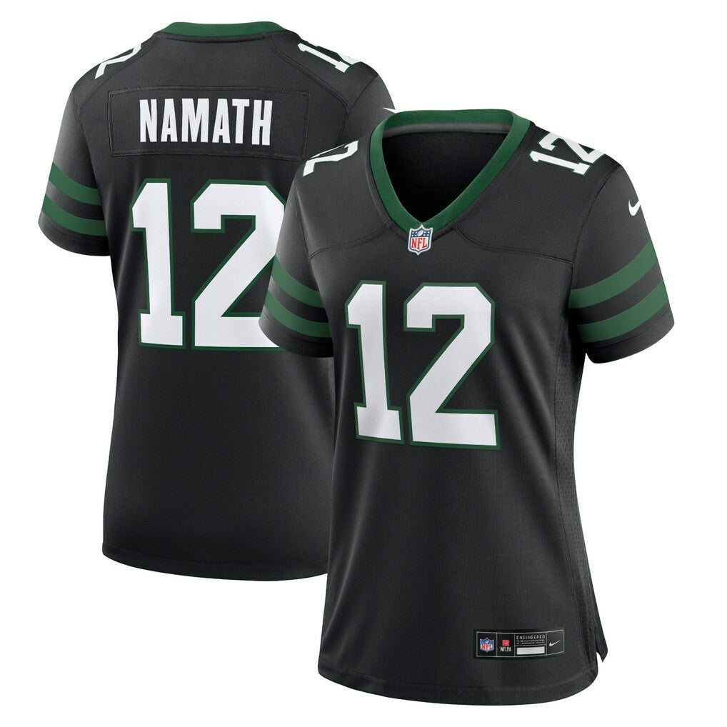 Joe Namath New York Jets Women's Retired Player Alternate Game Jersey - Legacy Black for sale