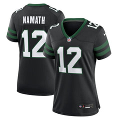 Joe Namath New York Jets Women's Retired Player Alternate Game Jersey - Legacy Black for sale