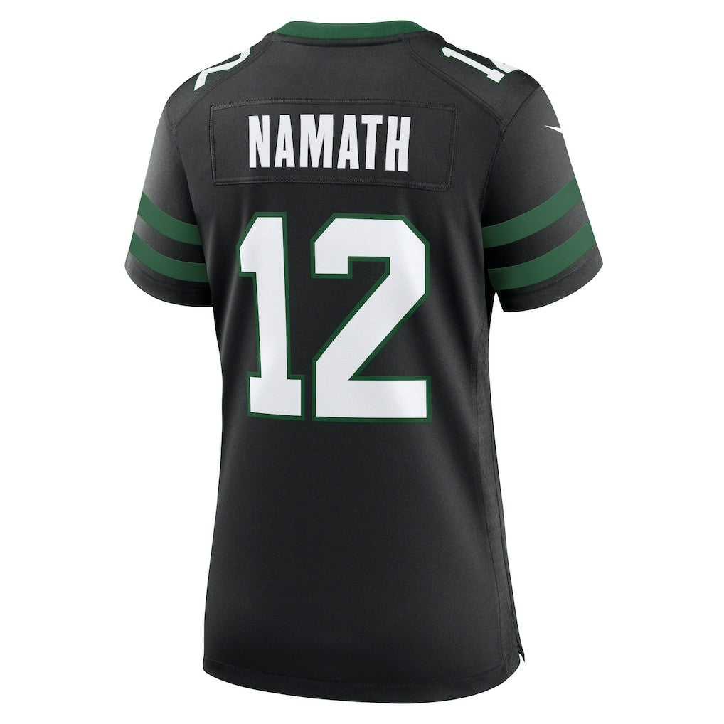 Joe Namath New York Jets Women's Retired Player Alternate Game Jersey - Legacy Black for sale