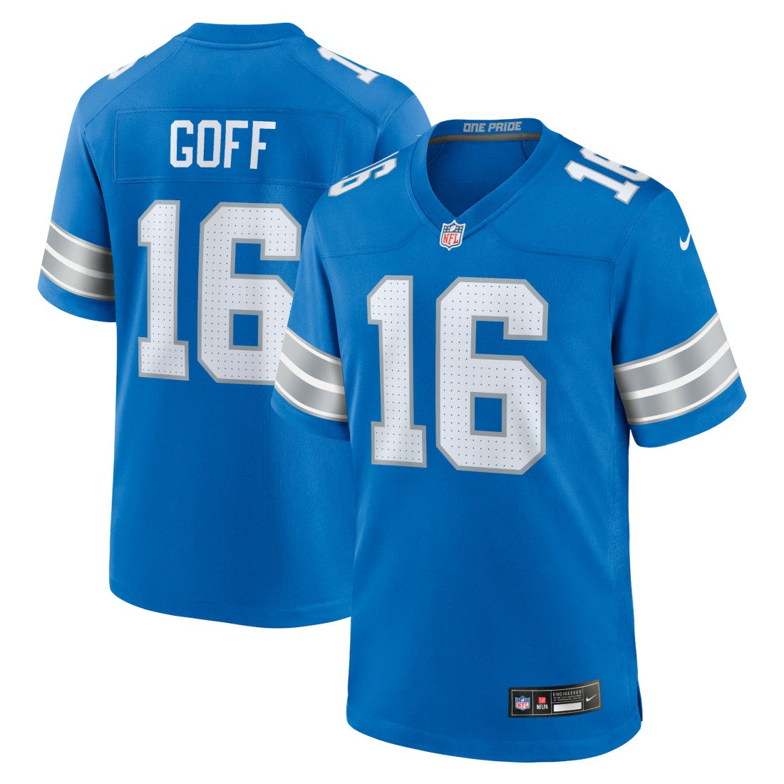 Jared Goff Detroit Lions Game Jersey - Blue outlet