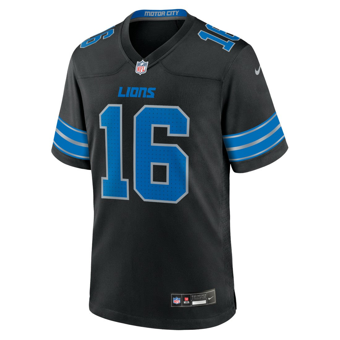 Jared Goff Detroit Lions 2nd Alternate Game Jersey - Black cheap
