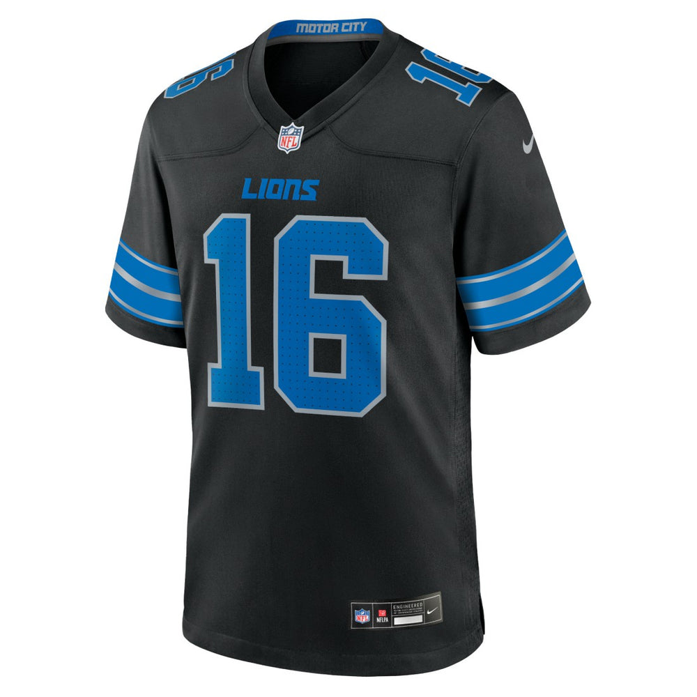 Jared Goff Detroit Lions 2nd Alternate Game Jersey - Black cheap