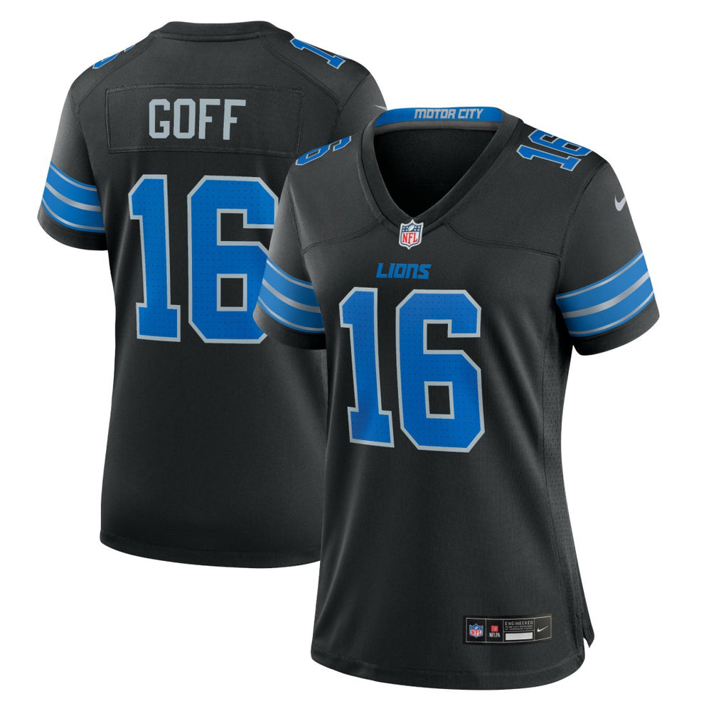 Jared Goff Detroit Lions Women's 2nd Alternate Game Jersey - Black outlet