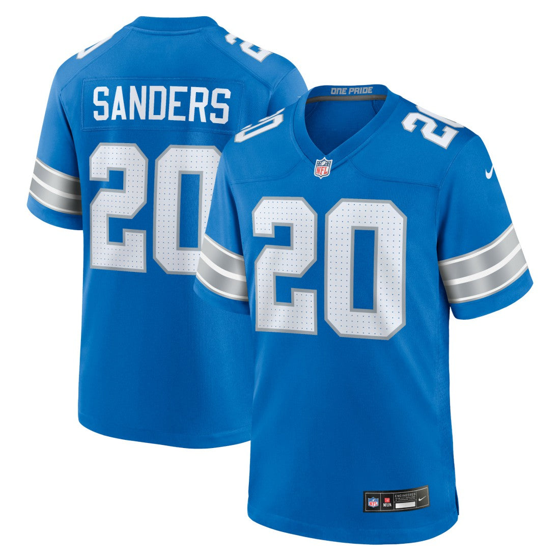 Barry Sanders Detroit Lions Retired Player Game Jersey - Blue outlet