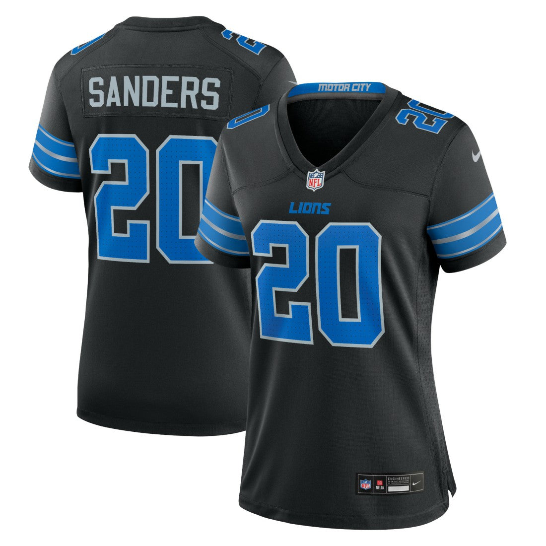 Barry Sanders Detroit Lions Women's 2nd Alternate Retired Player Game Jersey - Black discount
