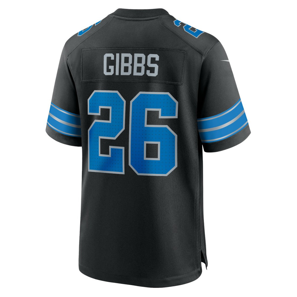 Jahmyr Gibbs Detroit Lions 2nd Alternate Game Jersey - Black cheap