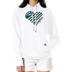 Philadelphia Eagles G-III 4Her by Carl Banks Women's Heart Graphic Fleece Pullover Hoodie - White cheap