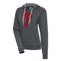 Philadelphia Phillies Antigua Women's Victory Pullover Hoodie Charcoal