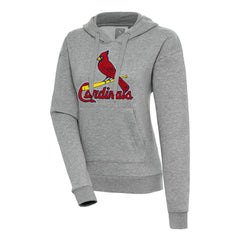 St. Louis Cardinals Antigua Women's Victory Pullover Hoodie Heather Gray