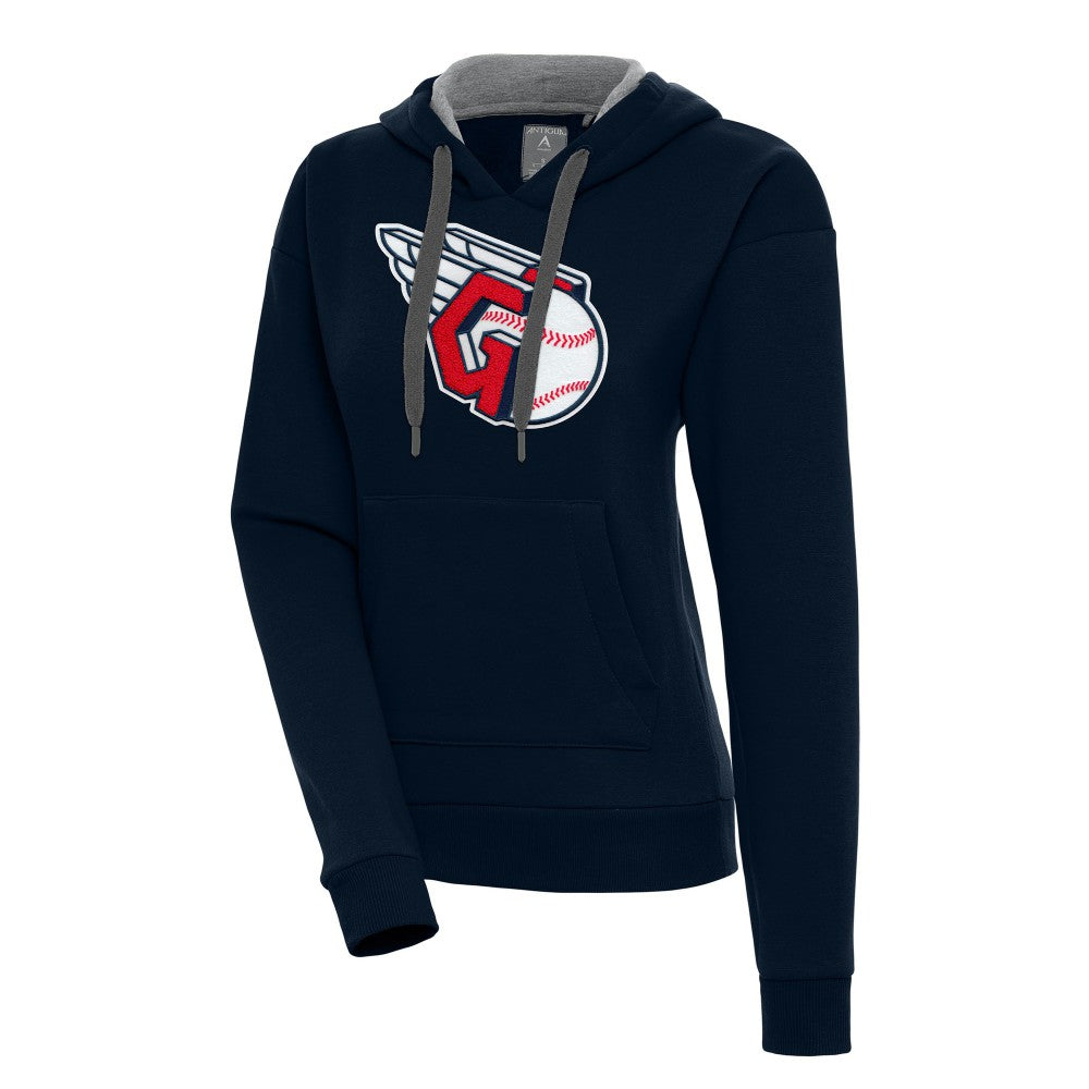 Cleveland Guardians Antigua Women's Victory Pullover Hoodie Navy
